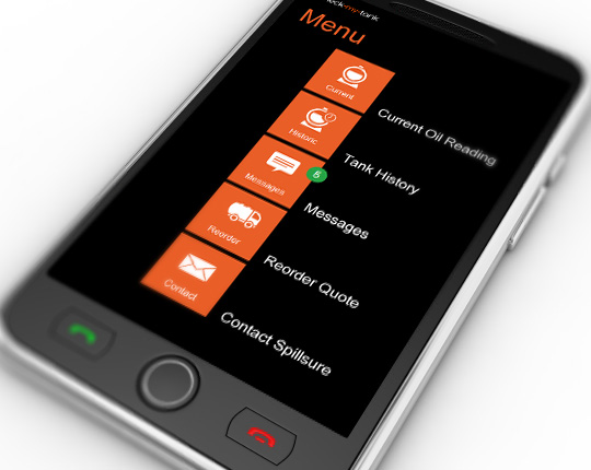 check-my-tank mobile UX menu