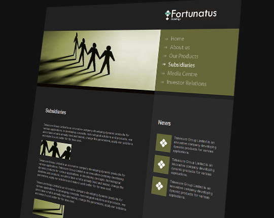 fortunatus website design
